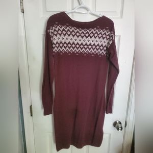 Sherpa wool sweater dress